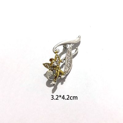 Picture of English Alphabet Fairy Brooch Pin For Women Fashion Accessories - Hijab Pin (Alphabet - F)