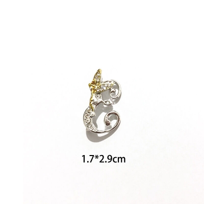 Picture of English Alphabet Fairy Brooch Pin For Women Fashion Accessories - Hijab Pin (Alphabet - E)