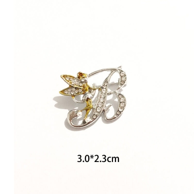 Picture of English Alphabet Fairy Brooch Pin For Women Fashion Accessories - Hijab Pin (Alphabet - B)