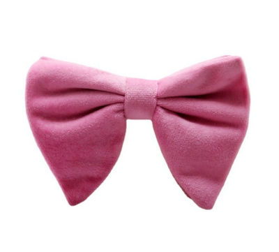 Picture of Trending New Design Velvet Solid Color Bow Tie For Stylish Fashionable Outlook (1P) (Pink,Int: One size)