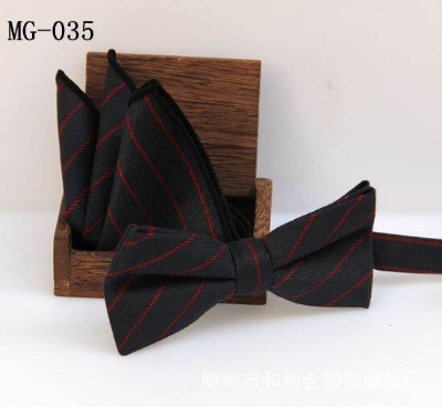 Picture of Men's Fashion British Style Casual Grid Cotton Bow Tie 2p Set Suit Fashion Accessories (MG-035,Int: One size)