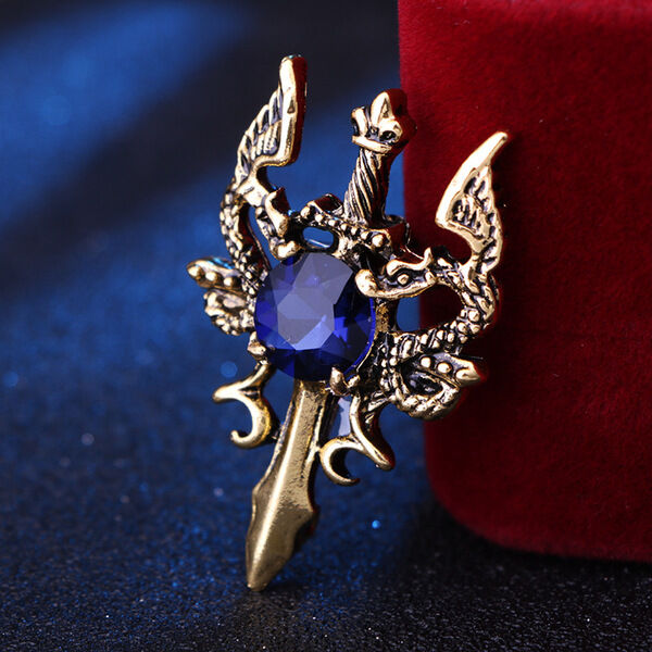 Picture of European and American Retro  Sword brooch For Fashion Accessories (Bronze)