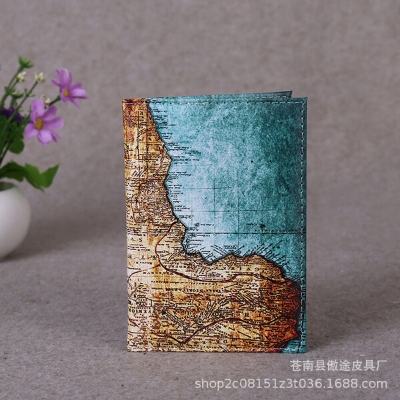 Picture of Passport's Multi Color Protective Passport Cover (Map Design)