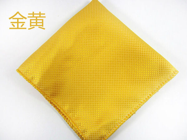 Picture of Light Pattern Solid Color Pocket Square – 23x23cm Men’s Suit Pocket Scarf (1Pc) (Glow Yellow,Int: One size)