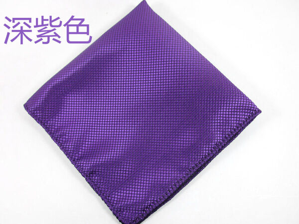 Picture of Light Pattern Solid Color Pocket Square – 23x23cm Men’s Suit Pocket Scarf (1Pc) (Purple,Int: One size)