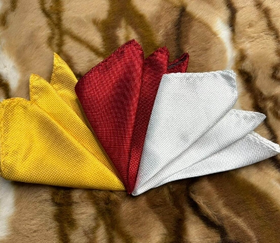 Picture of Light Pattern Solid Color Pocket Square – 23x23cm Men’s Suit Pocket Scarf (1Pc) (3p Combo 4,Int: One size)
