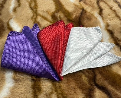 Picture of Light Pattern Solid Color Pocket Square – 23x23cm Men’s Suit Pocket Scarf (1Pc) (3p Combo 3,Int: One size)