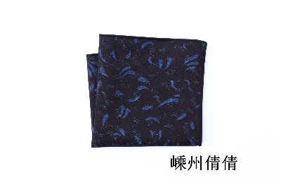 Picture of Men's Soft Cotton Handkerchief Paisley Suit Pocket Square (1p) (Pattern Black,Int: One size)