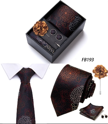 Picture of Men's Multicolor Fashionable Neck Tie - 4 items Set Box (1 Set) (FB193,Int: One size)