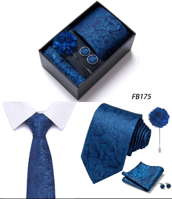 Picture of Men's Multicolor Fashionable Neck Tie - 4 items Set Box (1 Set) (FB175,Int: One size)