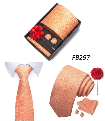 Picture of Men's Multicolor Fashionable Neck Tie - 4 items Set Box (1 Set) (FB297,Int: One size)