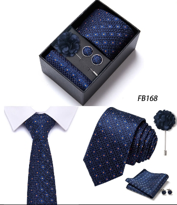Picture of Men's Multicolor Fashionable Neck Tie - 4 items Set Box (1 Set) (FB168,Int: One size)