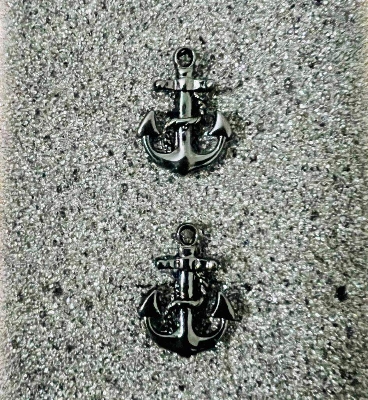 Picture of Men's Anchor Shape Navy French Shirt Cufflinks Pair (1 Pair) (Black)
