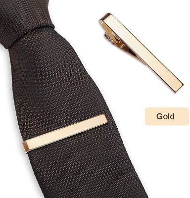 Picture of Plain Design Metal Formal & Casual Tie Clip For Men (1Ps) (Gold)