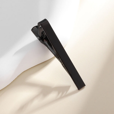 Picture of Plain Design Metal Formal & Casual Tie Clip For Men (1Ps) (Stainless S.-Black)