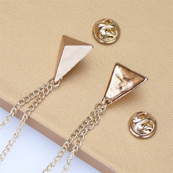 Picture of Collar Chain Brooch For Men & Women Fashion Accessories (Gold)