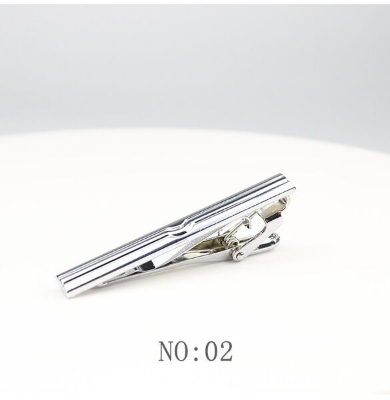 Picture of Elegant Men's Business Formal Silver Metal Tie Clip 5cm - Fashion Accessory (NO-02,Int: One size)