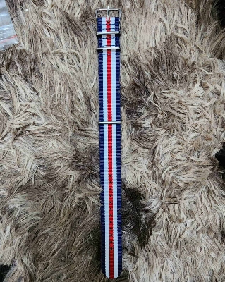 Picture of Fashionable Nylon Metal Watch Strap for man - 22mm (1Ps) (Tommy Hilfgr Stripe)