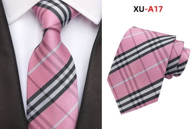 Picture of Burb*rry Check Pattern Neck Tie For Men (1 PS) With Box (XU-A17,Int: One size)