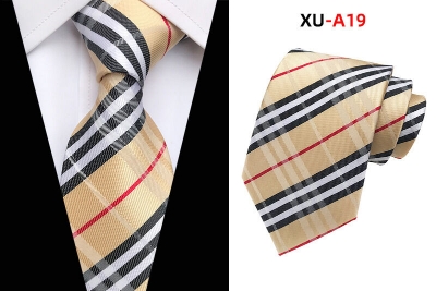 Picture of Burb*rry Check Pattern Neck Tie For Men (1 PS) With Box (XU-A19,Int: One size)