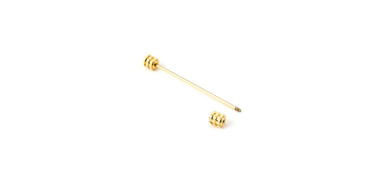 Picture of Round Head Shirt Collar Bar For Men Shirt Fashion Accessories (1ps) (Gold)
