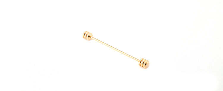 Picture of Round Head Shirt Collar Bar For Men Shirt Fashion Accessories (1ps) (Rose Gold)