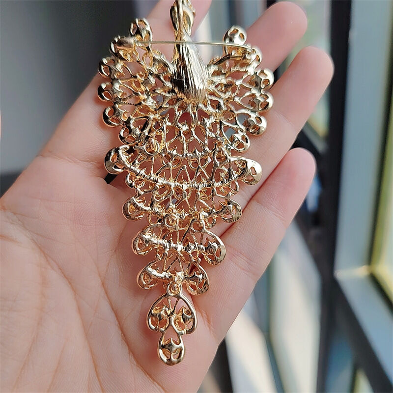 Picture of Peacock Corsage High-end Rhinestone Brooch Clothing Accessories (Green Stoned Peacock)