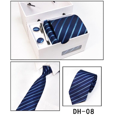 Picture of Men's  High-Density Polyester Silk Neck Tie 4 item Set (1Box) (DH-08,Int: One size)