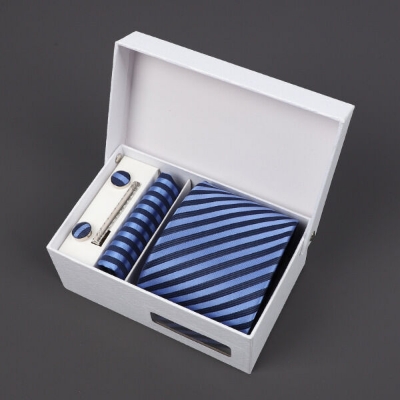 Picture of Men's Luxury Polyester Silk Fashionable Neck Tie - 4 items Set Box (1 Set) (A3H42,Int: One size)