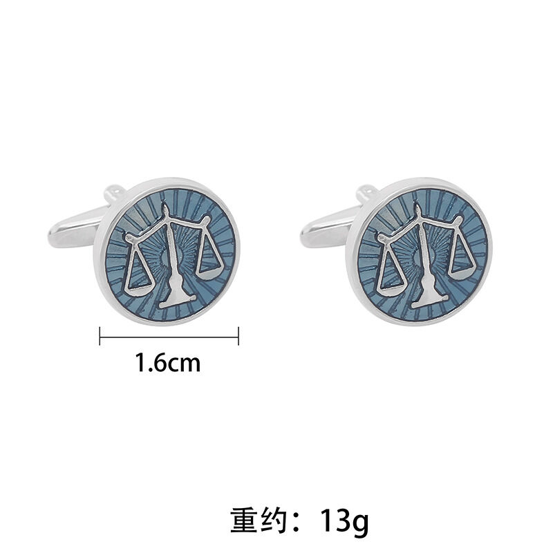 Picture of Scale Symbol French Cufflinks Pair for Lawyer/Law Professions (1 Pair) (Silver)
