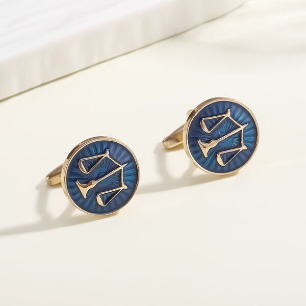 Picture of Scale Symbol French Cufflinks Pair for Lawyer/Law Professions (1 Pair) (Gold)