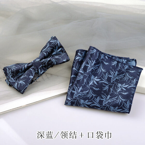 Picture of Men's High-Density Luxury Polyester Silk Fabrics Tie Box 5 Item Set (1ps) (Floral Blue,Int: One size)