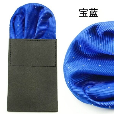 Picture of Readymade FoldedSolid Color Pocket Square For Men Suit Pocket Scarf (1PS) (Royal Blue,Int: One size)
