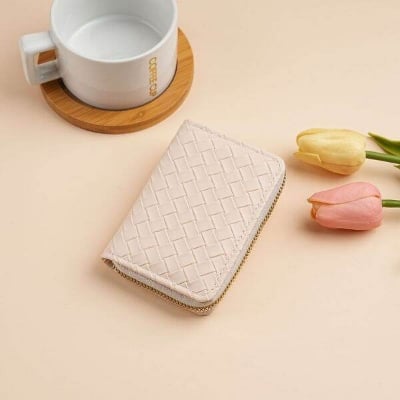 Picture of Men's and Women's Multiple Card Holder Zipper Small Coin Purse (Braided Off-White)