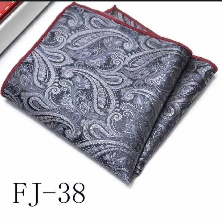 Picture of Men’s Ascot Cravat Tie with Pocket Square – Polyester Silk Scarf (1 Set) (LJN07,Int: One size)