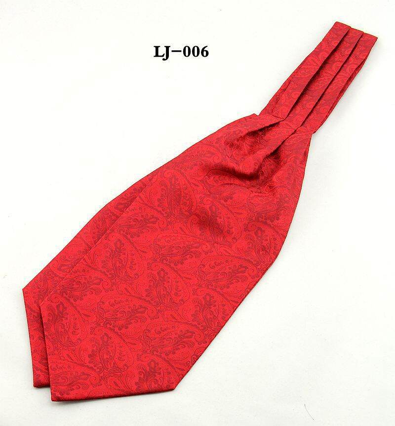 Picture of Men’s Ascot Cravat Tie with Pocket Square – Polyester Silk Scarf (1 Set) (LJ-006,Int: One size)