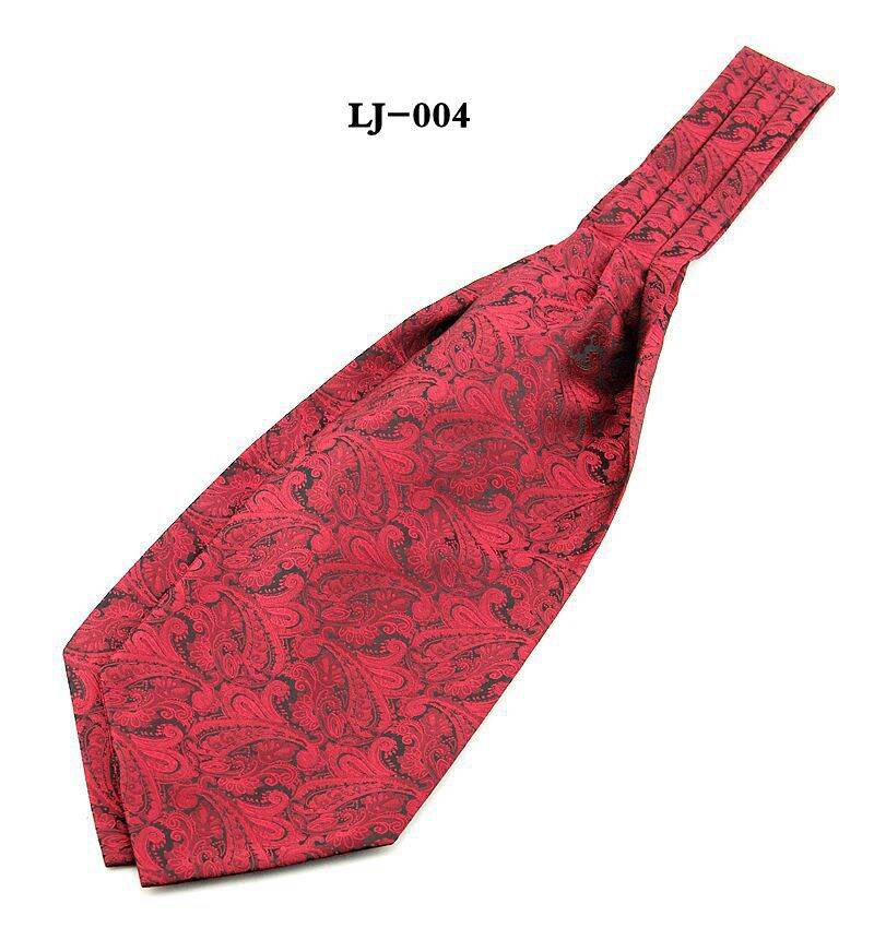 Picture of Men’s Ascot Cravat Tie with Pocket Square – Polyester Silk Scarf (1 Set) (LJ-004,Int: One size)