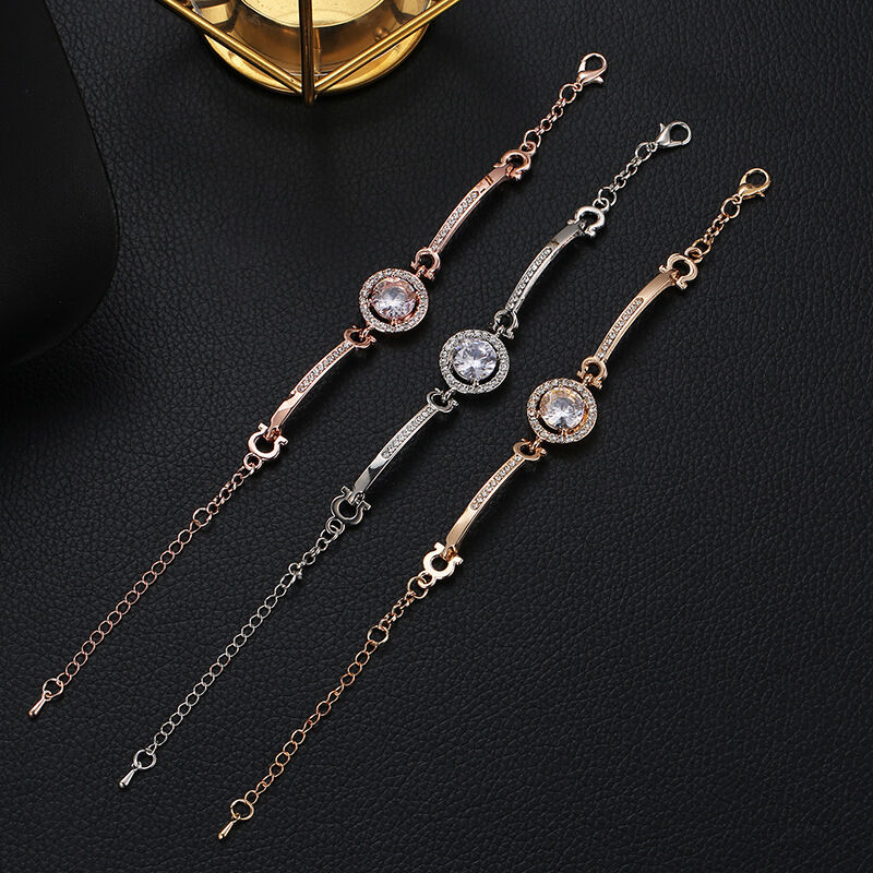 Picture of Crystal Stoned Bracelet for Women – Elegant Fashion Jewelry (1p) (Silver)