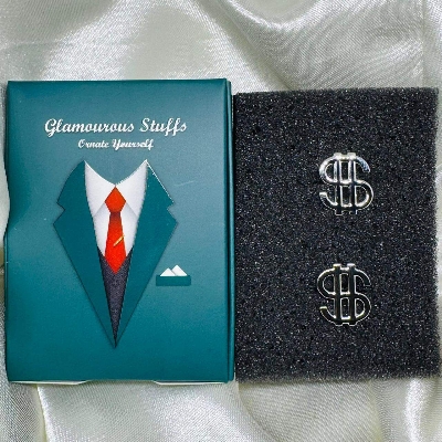 Picture of Fancy Cufflinks For Men-French Cuff Shirt Button Accessory (US Dollar Symbol)