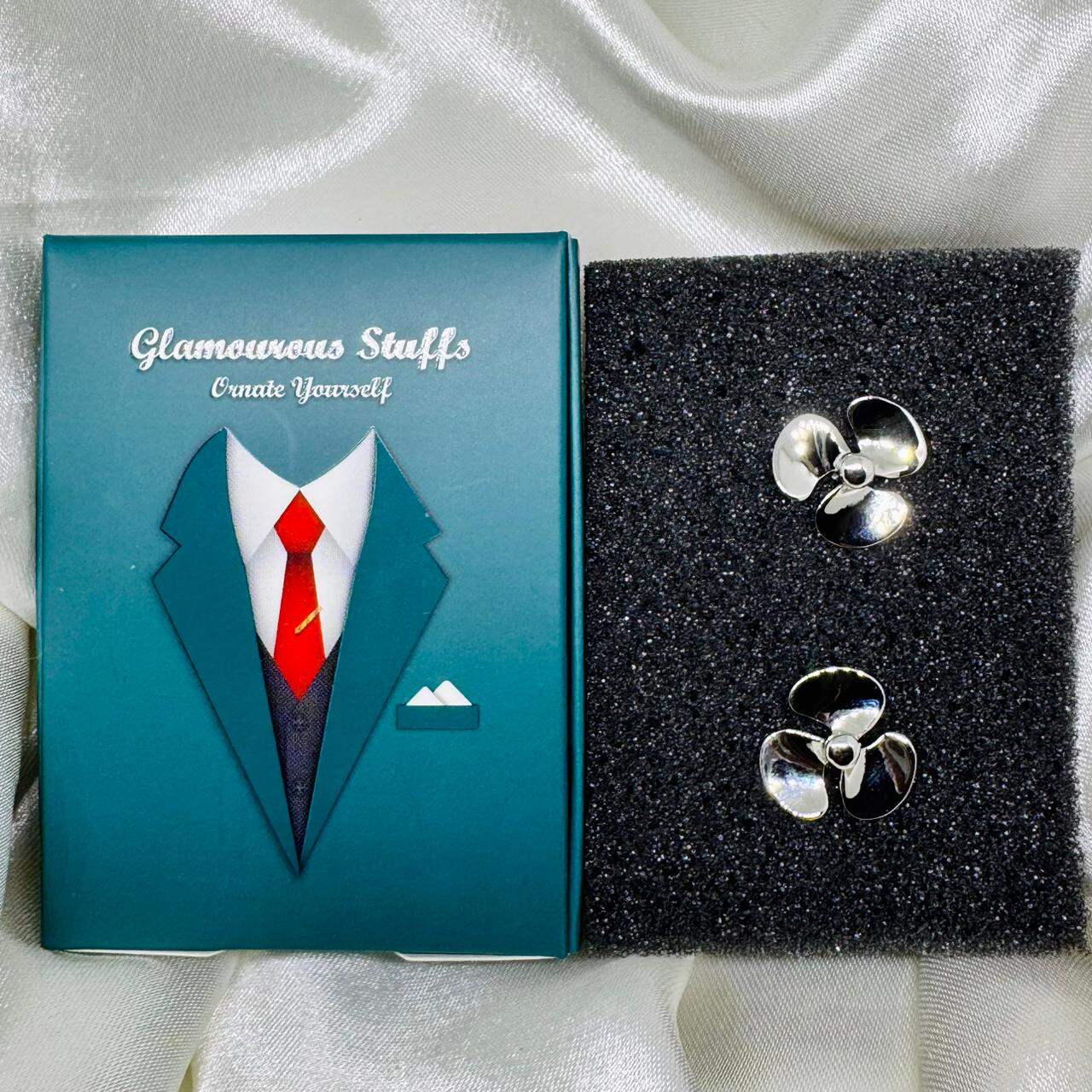 Picture of Fancy Cufflinks For Men-French Cuff Shirt Button Accessory (Fan Blade)
