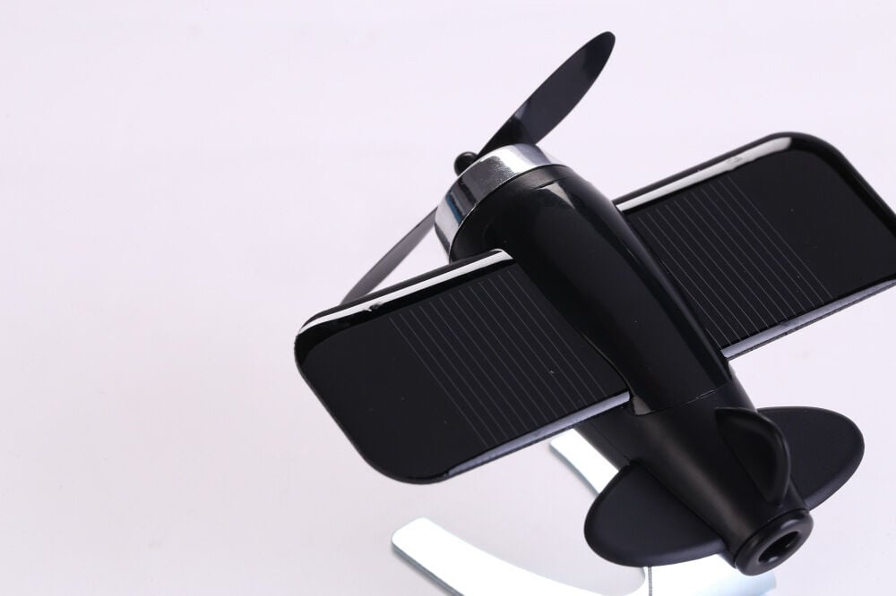 Picture of Solar Aircraft Car Perfume – Solid Aromatherapy Dashboard Ornament & Car Decoration (Black Aircraft)
