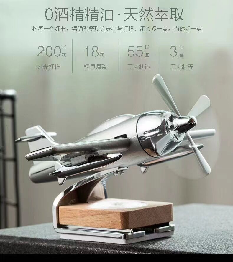 Picture of Solar Aircraft Car Perfume – Solid Aromatherapy Dashboard Ornament & Car Decoration (Ash)