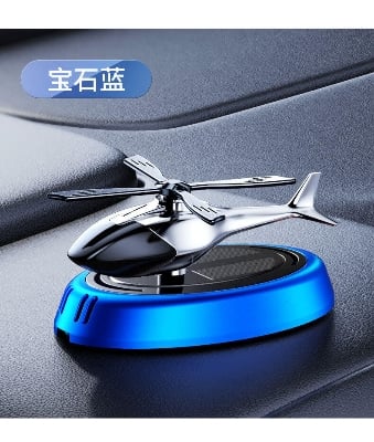 Picture of Solar Powered Aircraft Car Perfume – Aromatherapy Essential Oil Car Air Freshener Ornament (Blue)