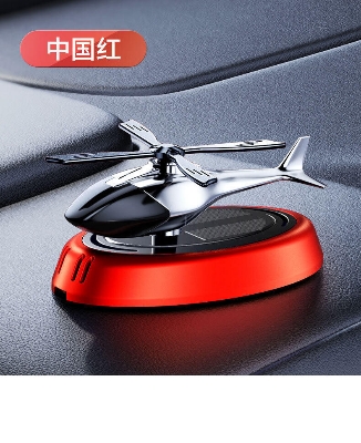 Picture of Solar Powered Aircraft Car Perfume – Aromatherapy Essential Oil Car Air Freshener Ornament (Red)