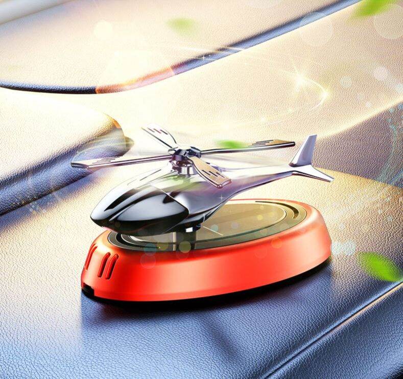 Picture of Solar Powered Aircraft Car Perfume – Aromatherapy Essential Oil Car Air Freshener Ornament (Red)
