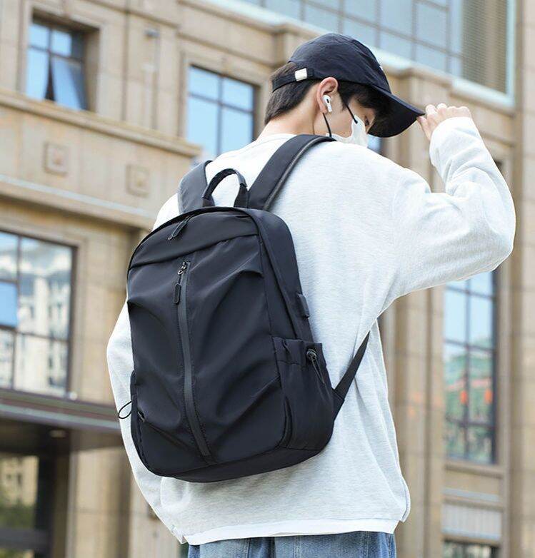 Picture of New Fashion Computer Backpack Men's Leisure Sports Business Travel Backpack (Black)