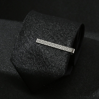 Picture of Men's Simple G-Shaped Tie Clip Geometric 6cm Black Line Formal Professional Tie Clip (1p) (Large G type,Int: One size)