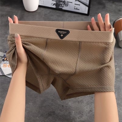 Picture of Ice Silk Thin Breathable Summer Fashionable Men's Underwear (Brown (75-85 kg),Int:XXXL)