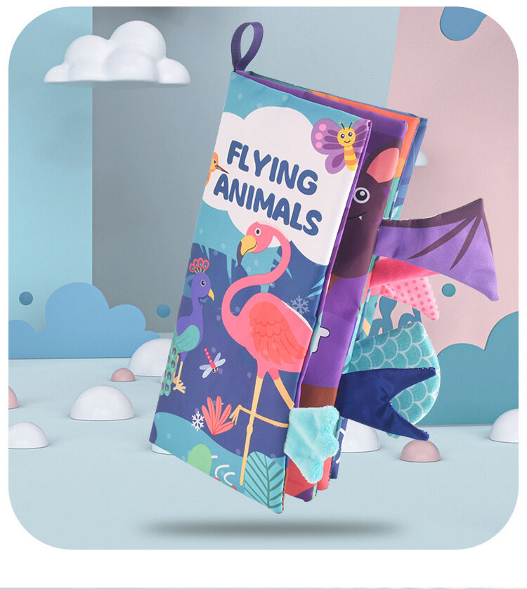 Picture of Tail Cloth Book Baby Toy Book - (0-1y) Baby Enlightenment Early English Education (Flying Animals)
