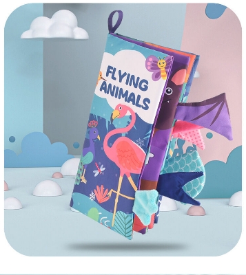 Picture of Tail Cloth Book Baby Toy Book - (0-1y) Baby Enlightenment Early English Education (Flying Animals)